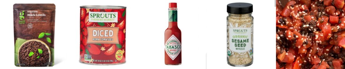 Spicy Lentil and Tomato with Sesame Seeds