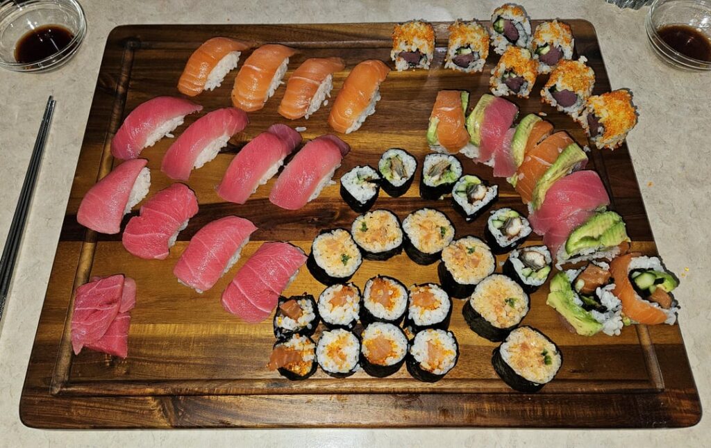 Homemade Sushi Dinner