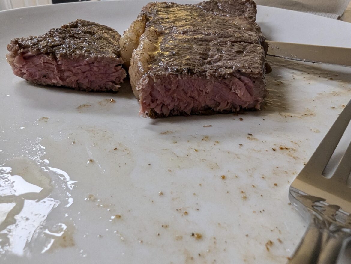 First Sous Vide (New York Strip) ~ 132 for 2 Hours