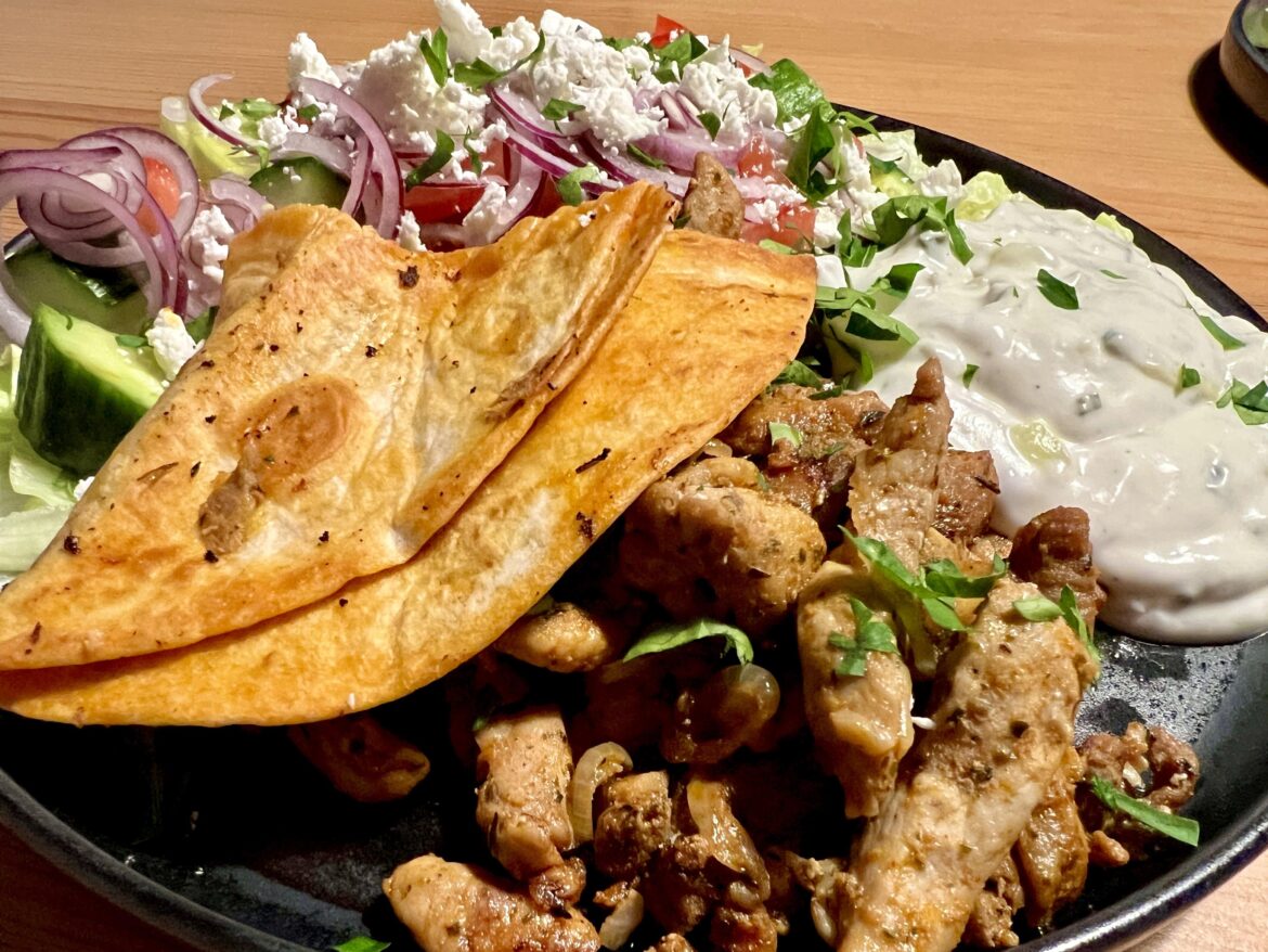 Gyros and salad