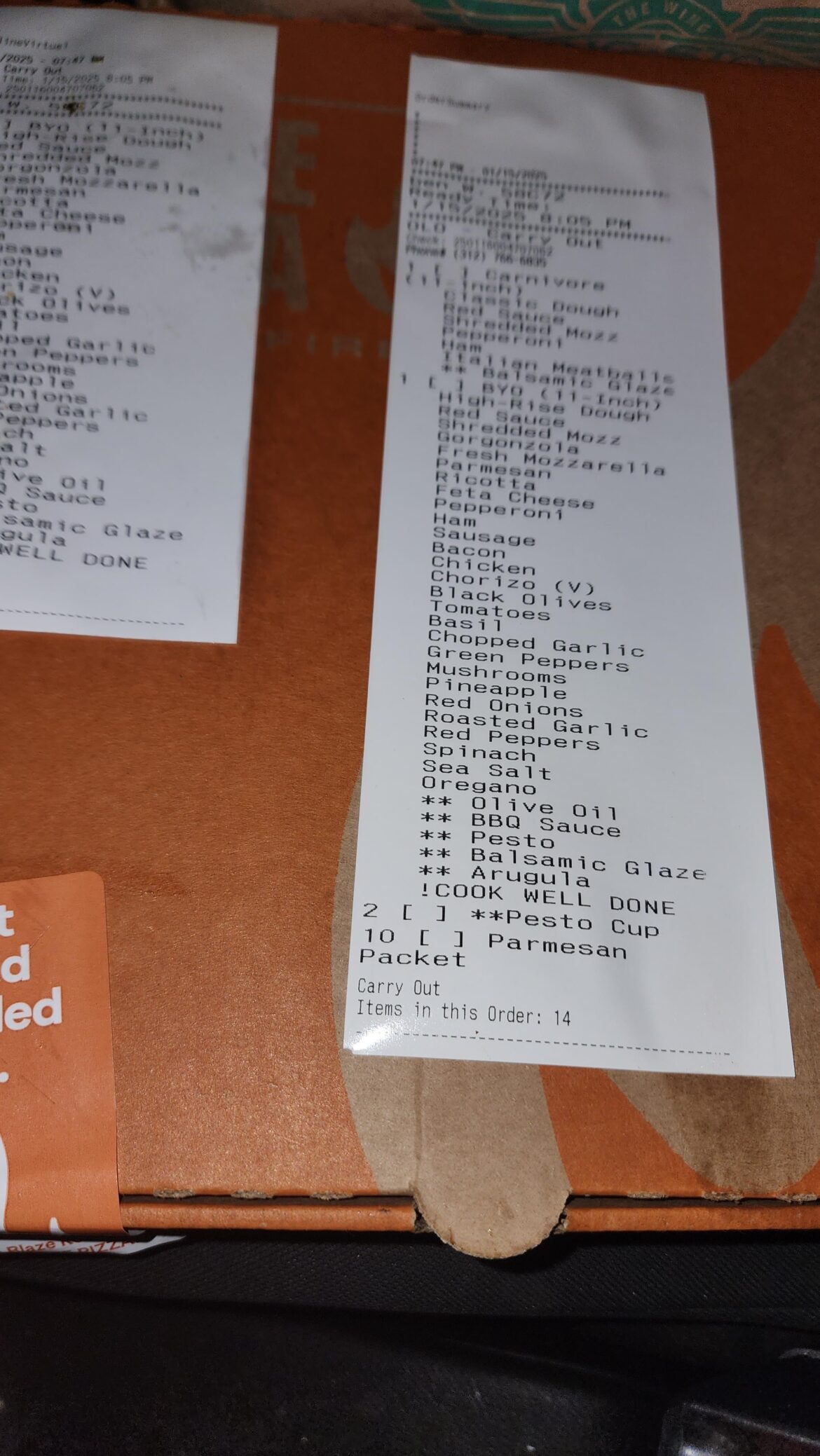 I was out delivering tonight and got this pizza