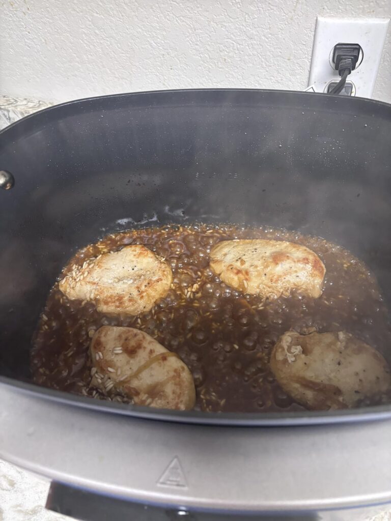 Caramelized onions and French Onion Chicken & Rice
