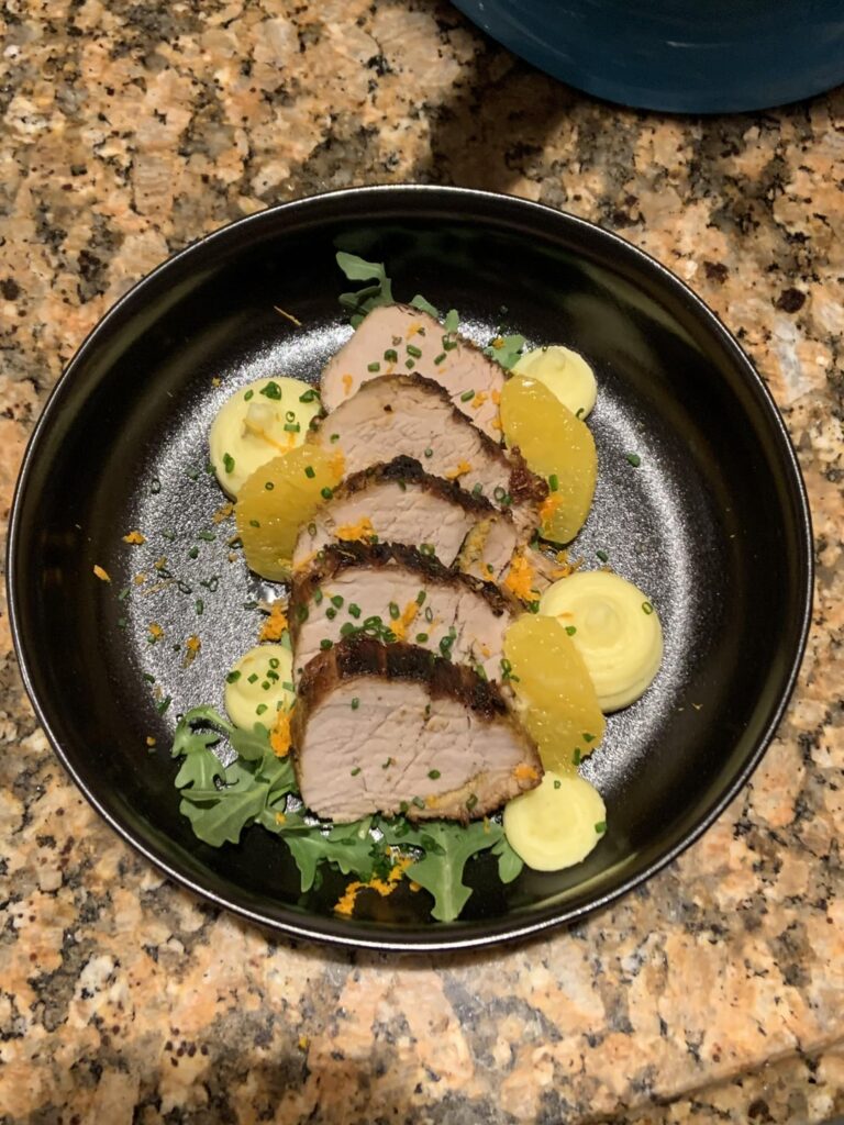 Orange & Fennel Pork Tenderloin, Oranges, Mashed Potatoes