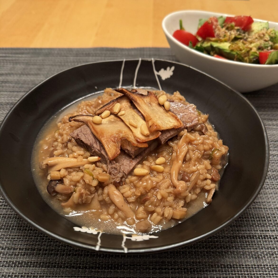 Doenjang mushroom risotto