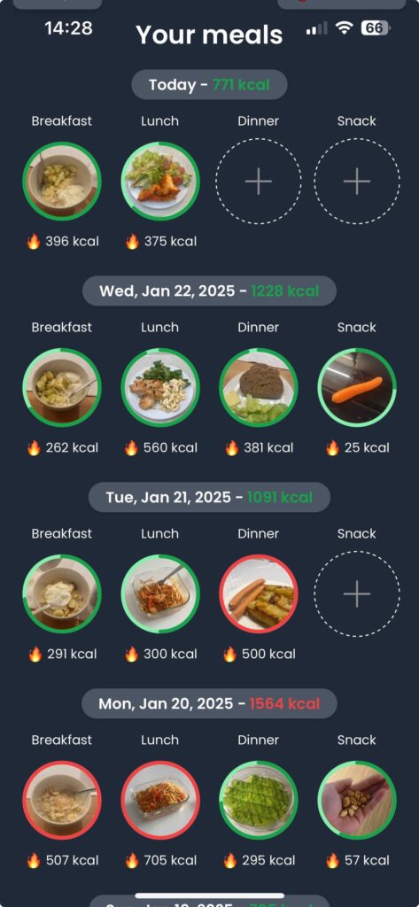 How do you spread your calories over the day? I try to go with 400kcal - 600kcal - 400kcal and 100kcal for snacks