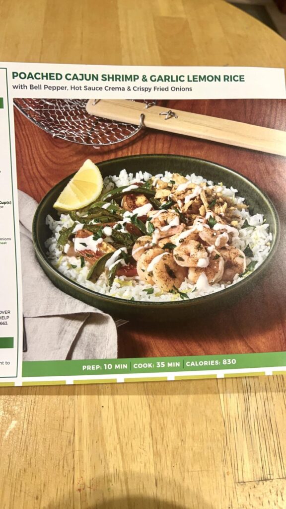 Poached Cajun Shrimp & Garlic Lemon Rice