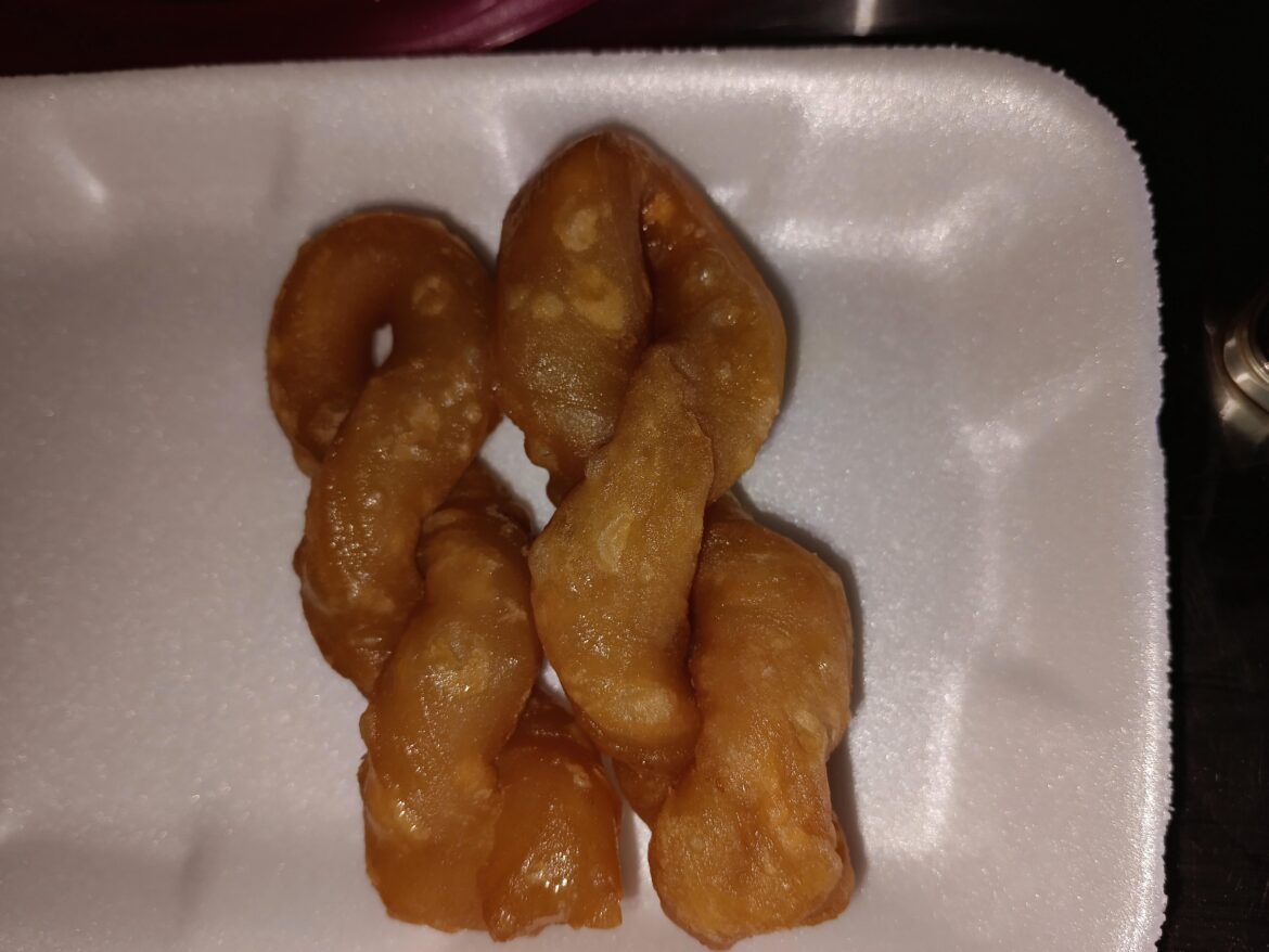 Koeksister with spots! Can anyone help me with this problem i bake koeksisters for a living and have a problem with spots appearing on them it only happens once in a while.