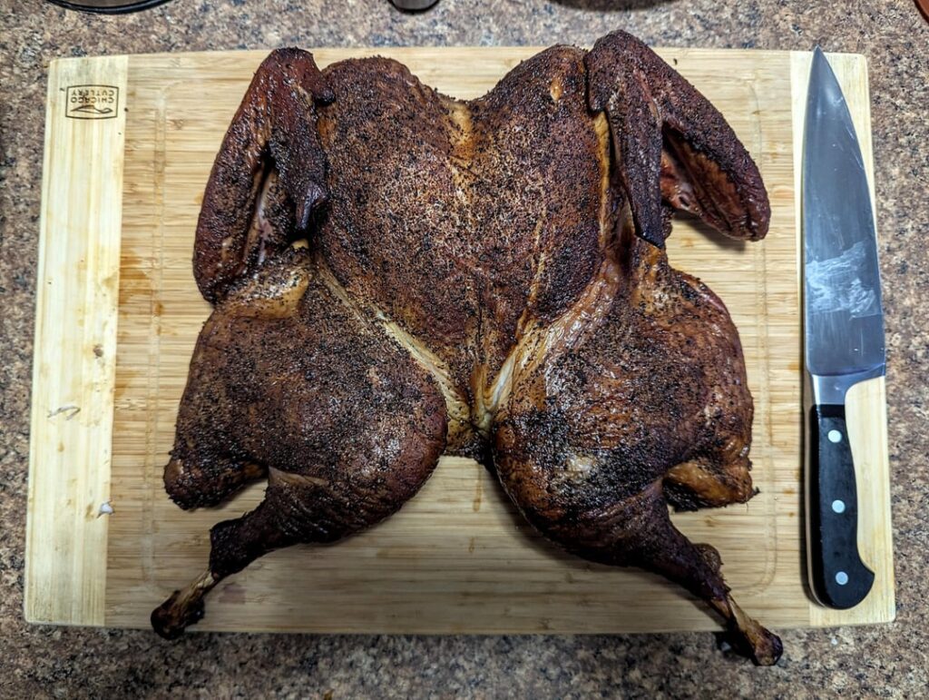 Smoked a turkey, and made some turkey bean soup/chili with the leftovers