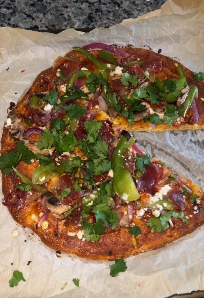 Cottage cheese pizza