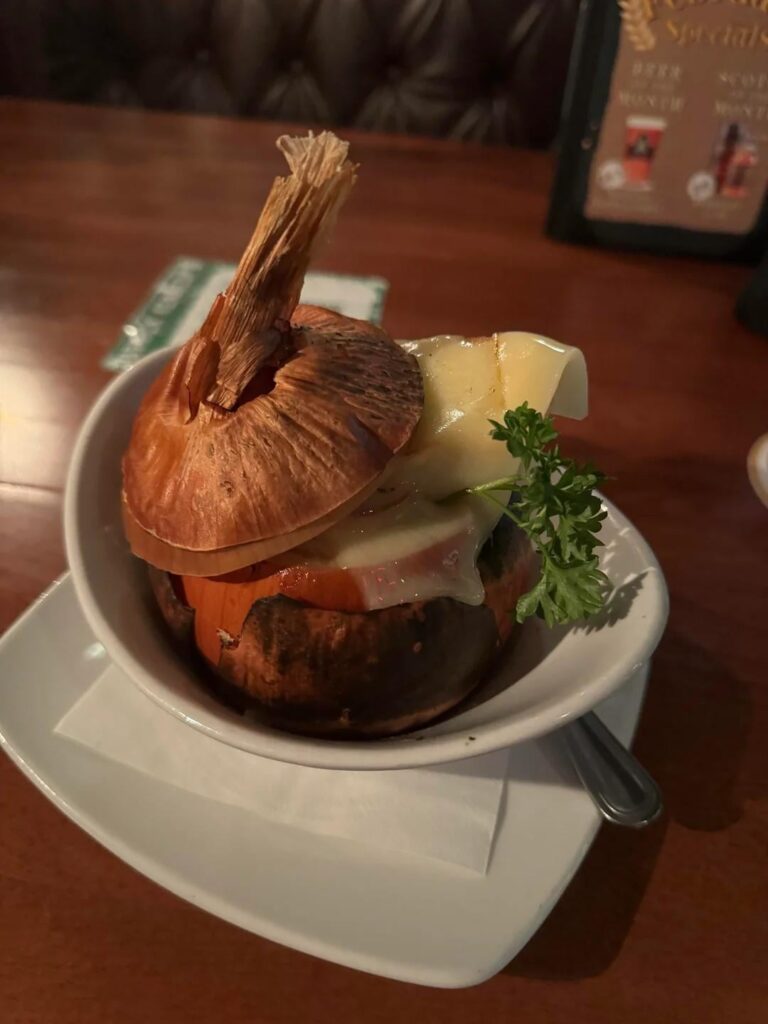 When the bowl is the dish. Had French onion soup IN an onion tonight, and it ruled