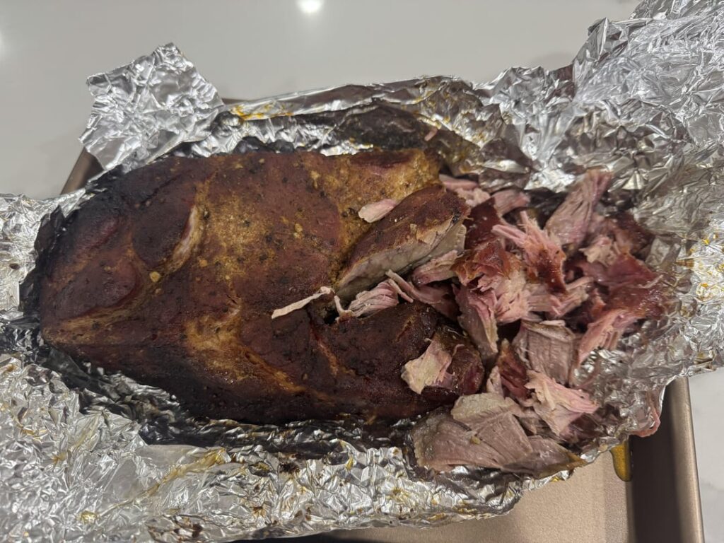 First pork shoulder on Kamado