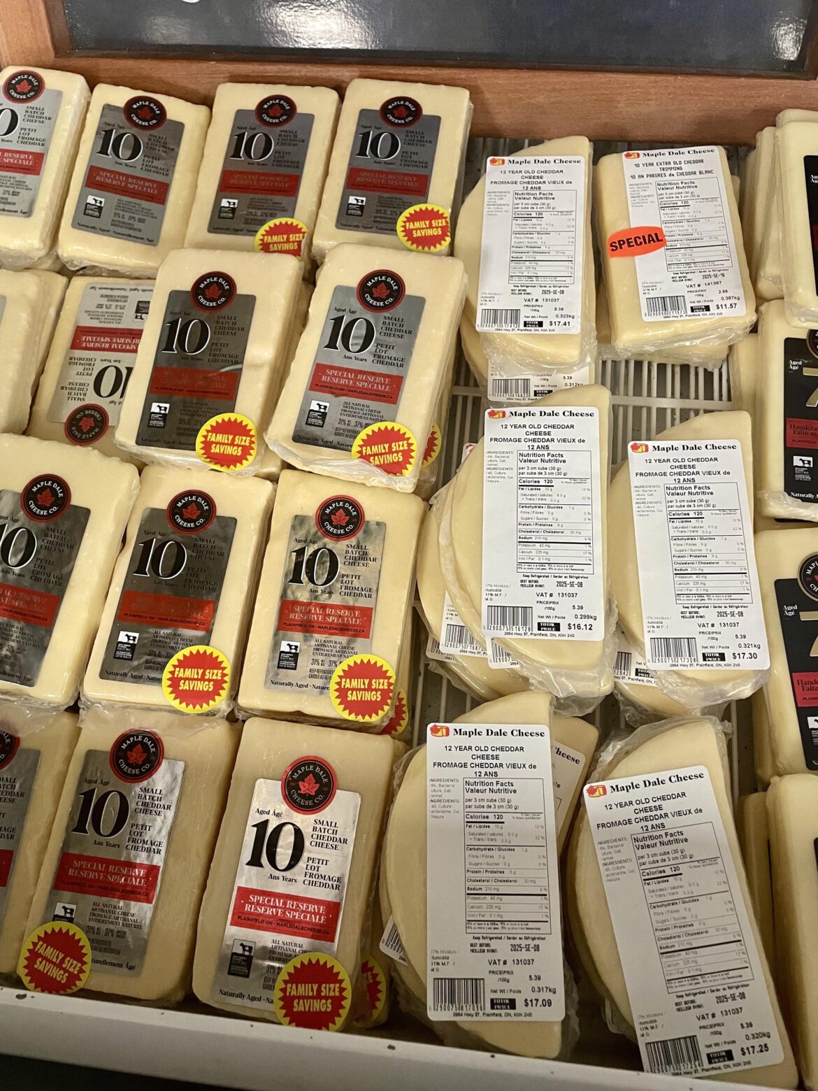 Little known but highly respected Mapledale Cheese Factory in Ontario.