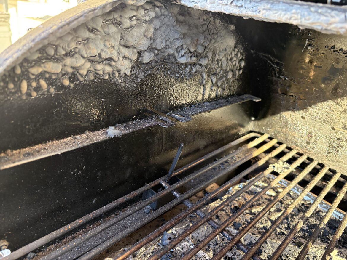 Anyone seen anything like this before? This was where I had a smoke tube during a long cook