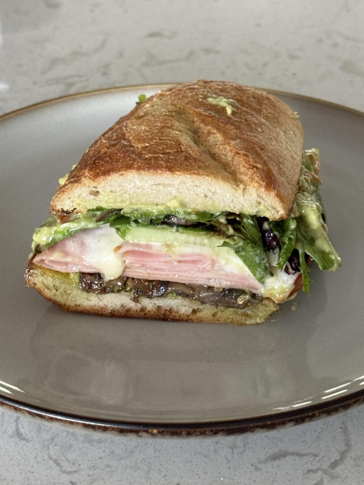 Mortadella Pesto Sandwhich