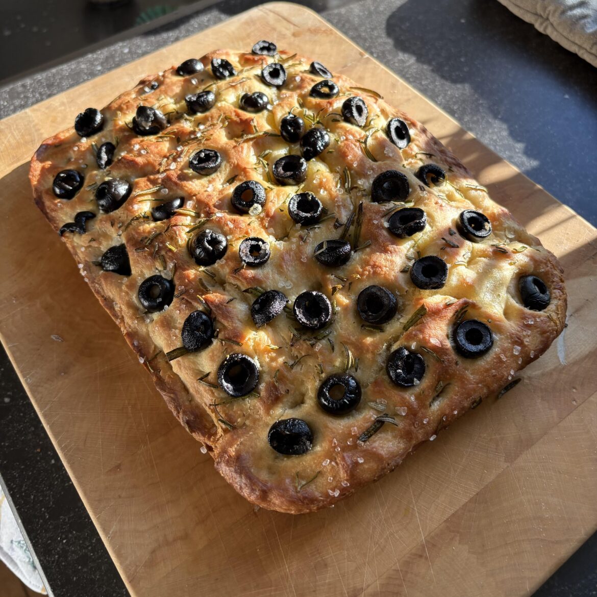 Also wanna share my first focaccia!