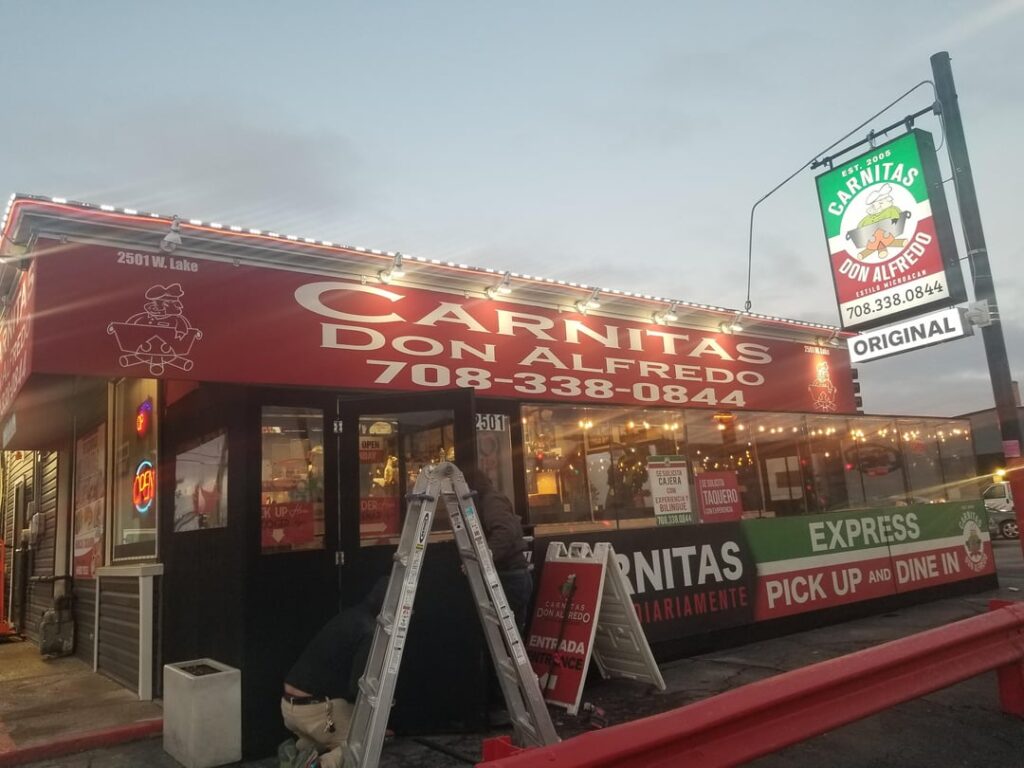 Don Alfredo's carnitas in Melrose Park
