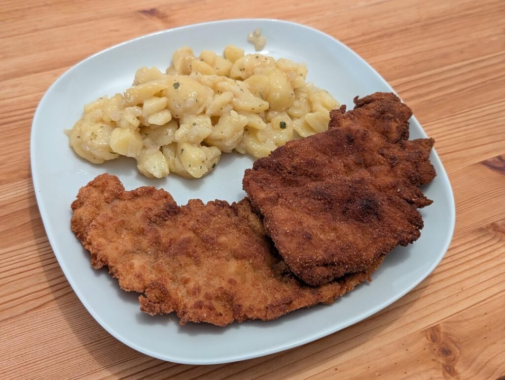 Schnitzel with potato salad