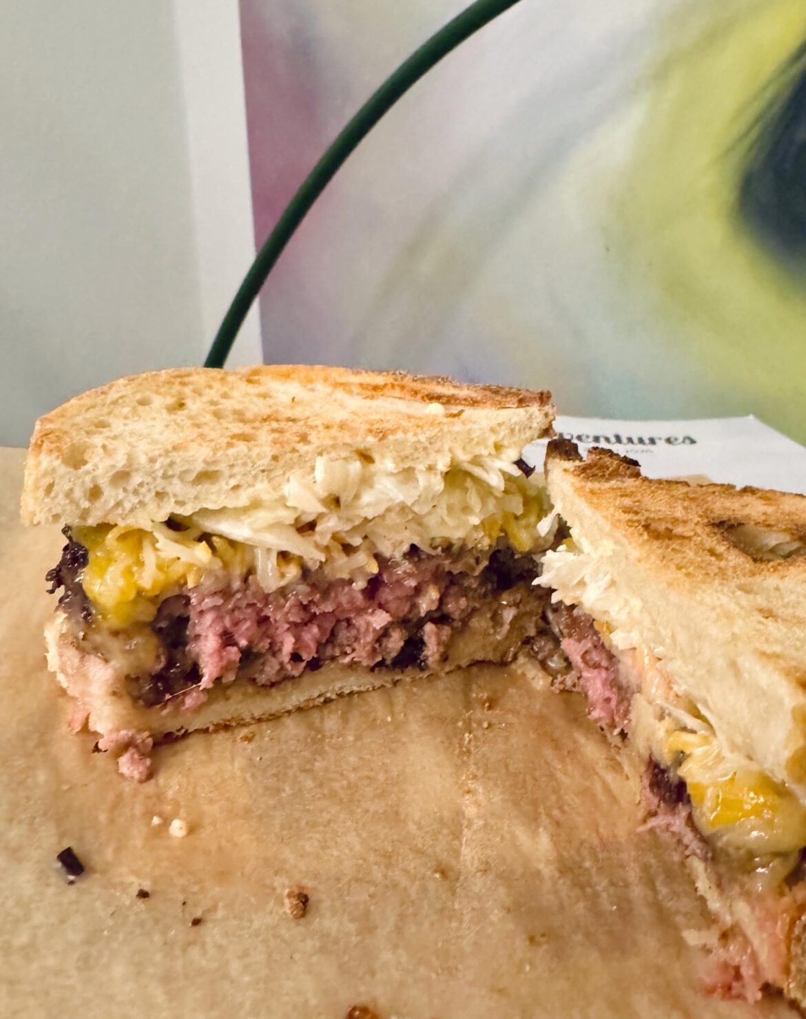 Another patty melt with kraut and Kewpie mayo.