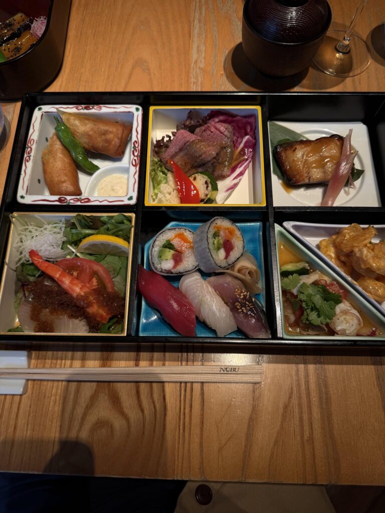 Maître d informed us of a special kitchen surprise during our Nobu Tokyo bento lunch