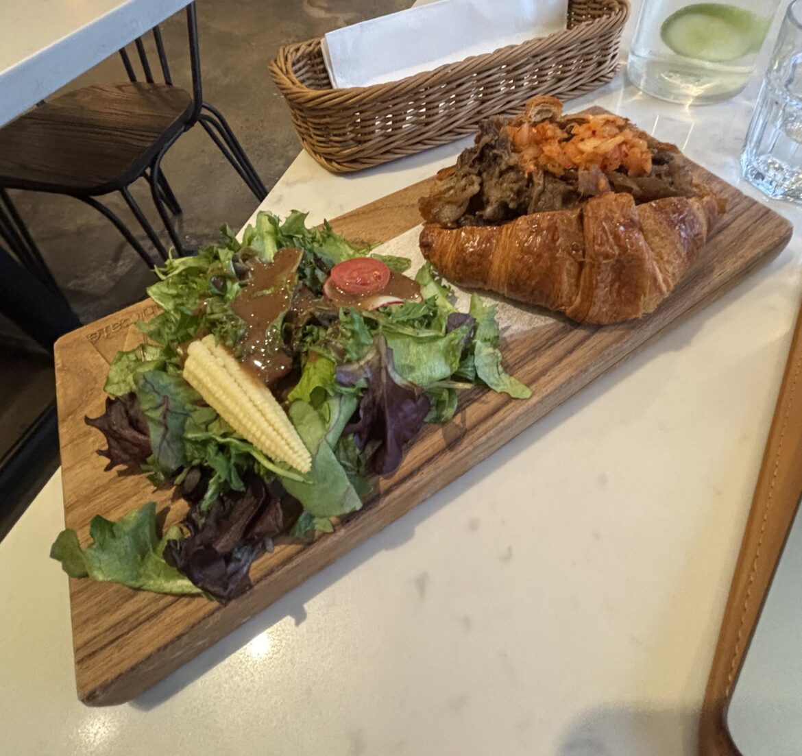 Salad on a board
