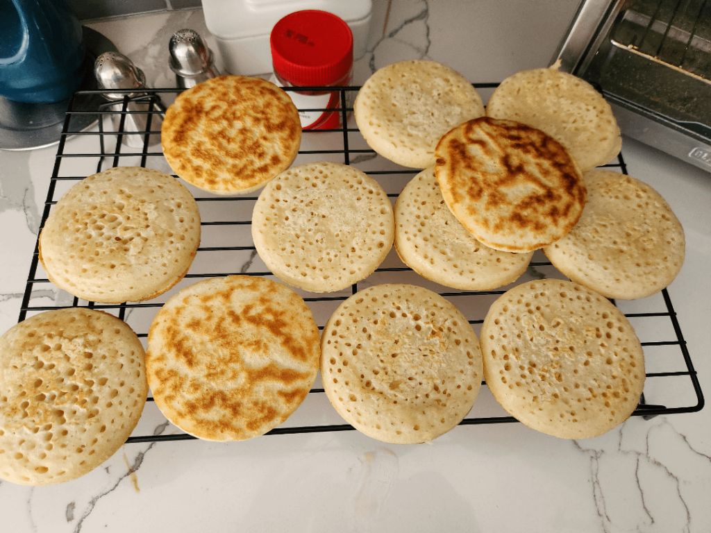 Been really into crumpets recently. This is my latest batch