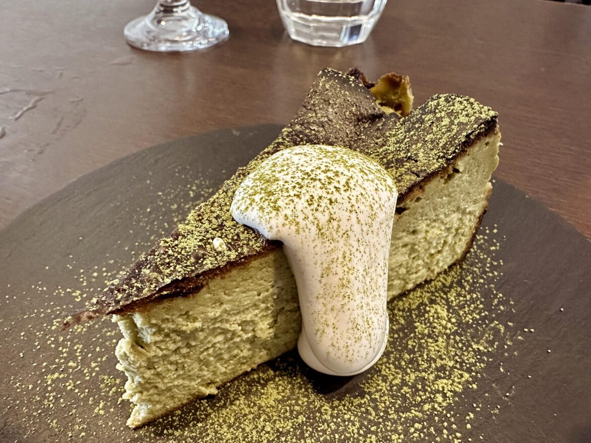 Matcha Cheesecake from a Japanese cafe