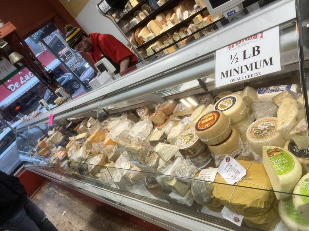 The cheese counter at Penn Mac in da Strip. Just did a small order today of Mimolette, Cacio de Roma, and  Parmigiano Reggiano.