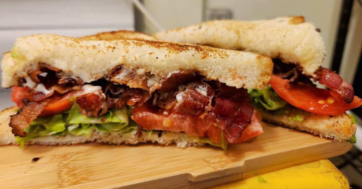 BLT. Picture taken on top of a ladder.