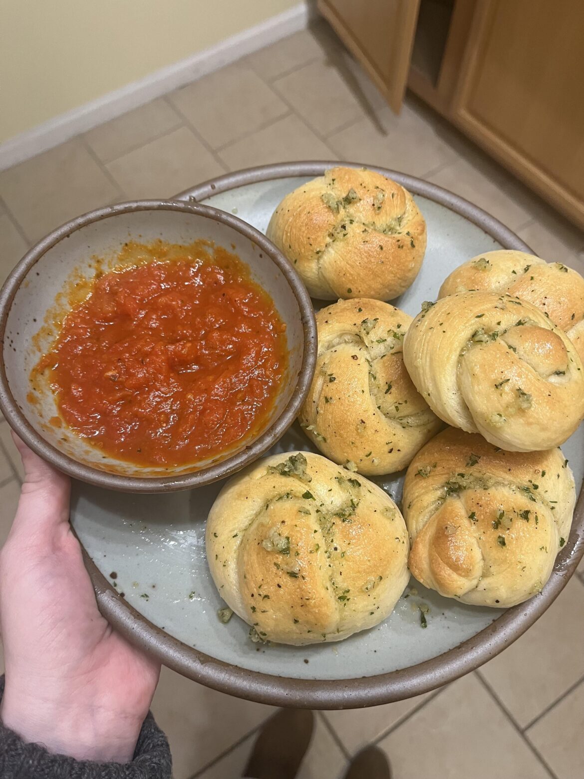 Spent my afternoon making garlic knots