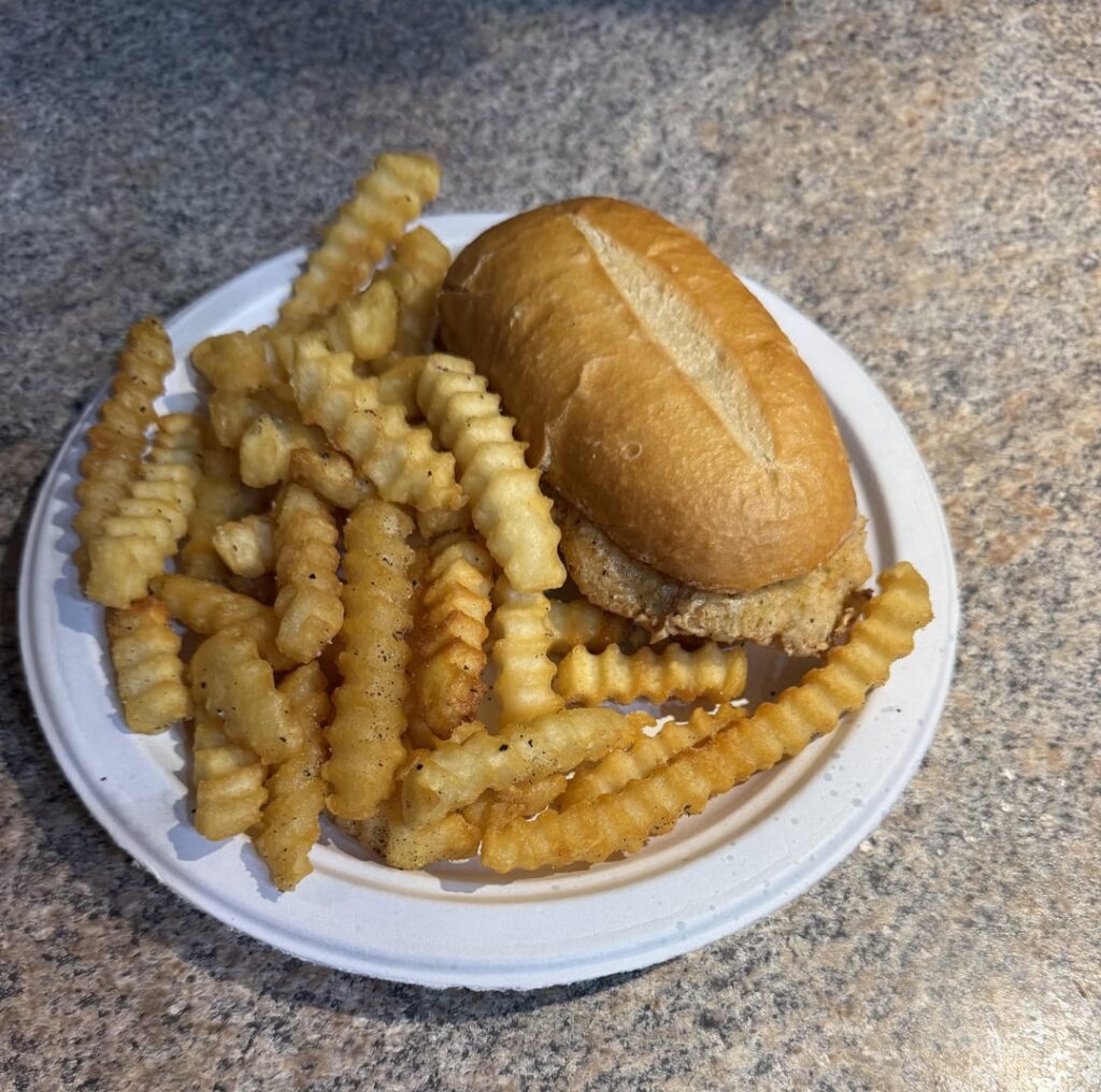 Pork Chop Sandwich & Fries