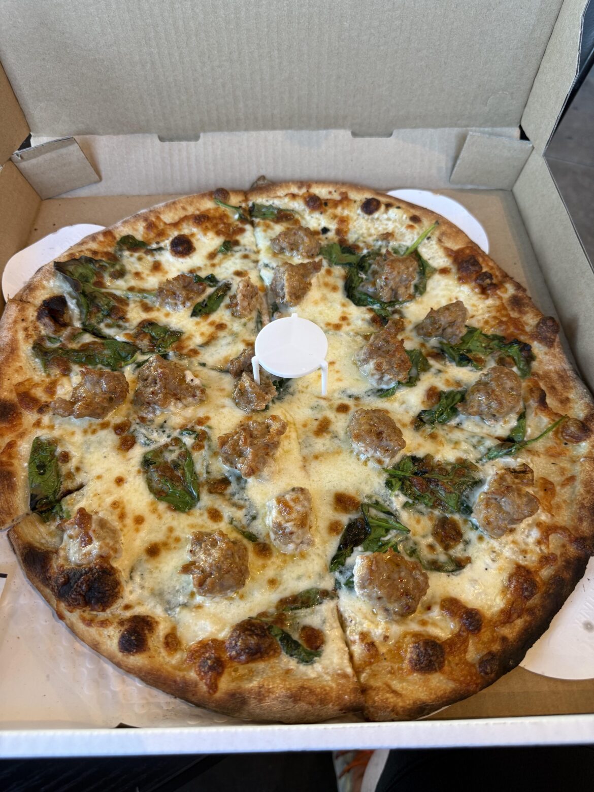 The Mikey Rabbit w/ Extra Sausage at Ozzy’s Apizza in NoHo