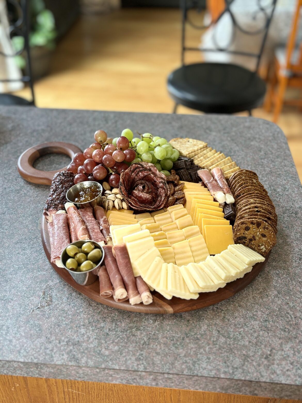 First year culinary student this was my first attempt at making a board :)