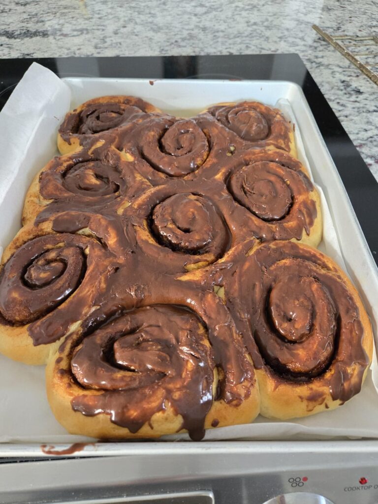 My Husband's Coworker Wanted Chocolate Iced Cinnamon Rolls. So I Delivered.