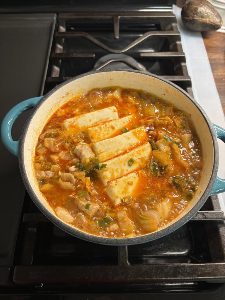 my 5th time making kimchi jjigae this month