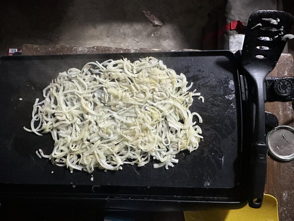 Minimum amount of onions needed for cheesesteaks