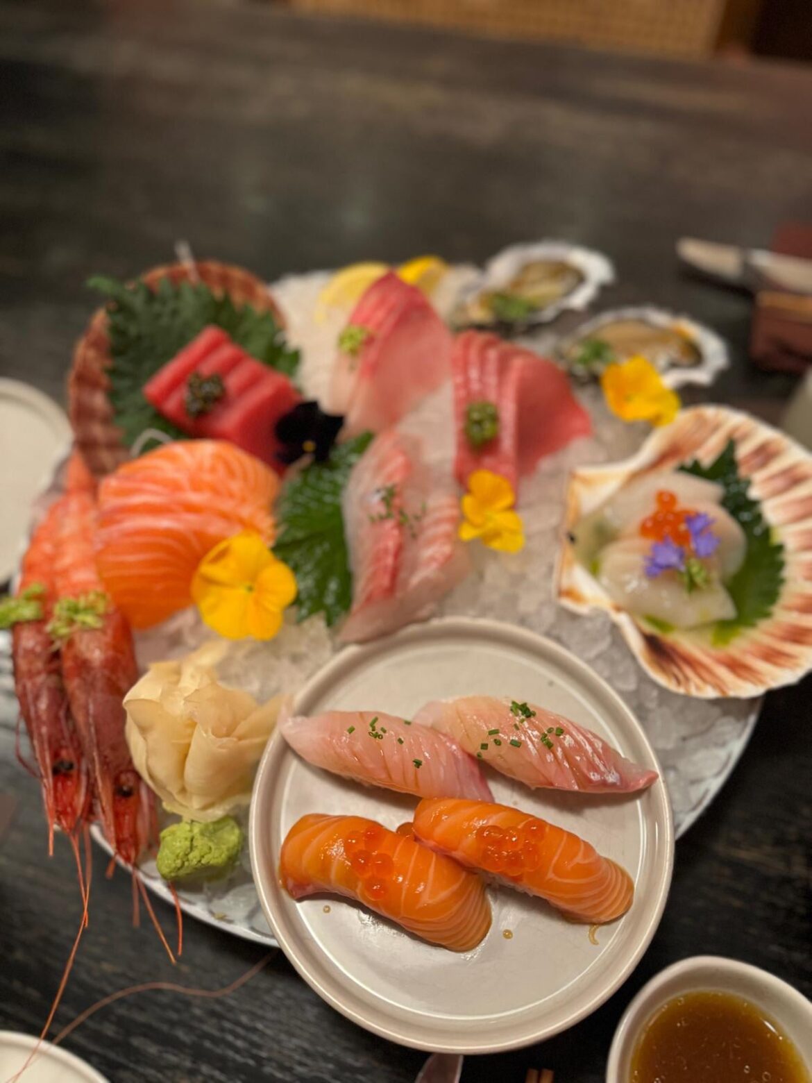 Seafood platter with sushi ☺️