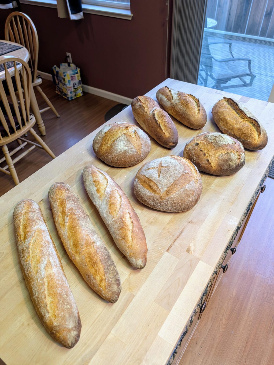 Spent the day making bread with my mom