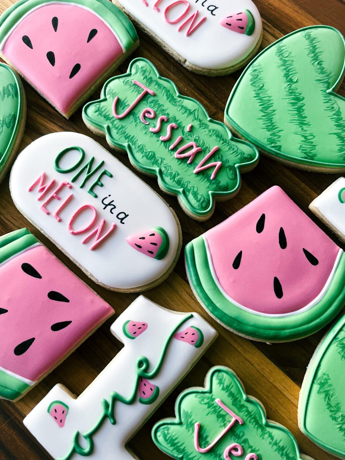 One in a Melon 1st birthday cookies!
