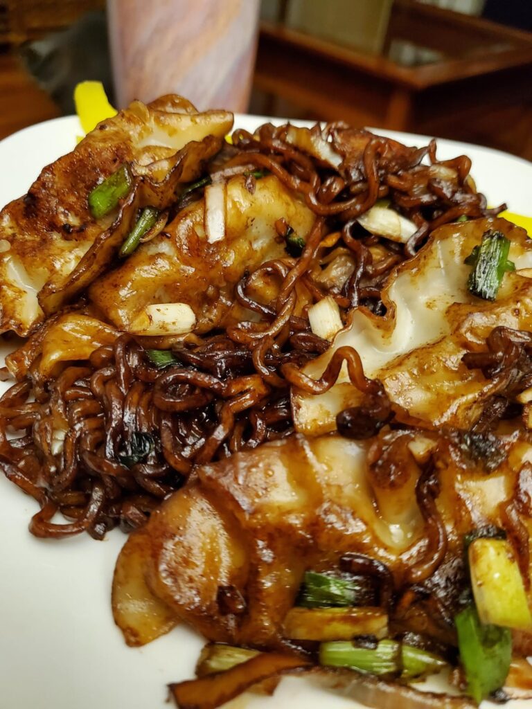 I just discovered you can cook frozen dumplings with ramen in one pot.