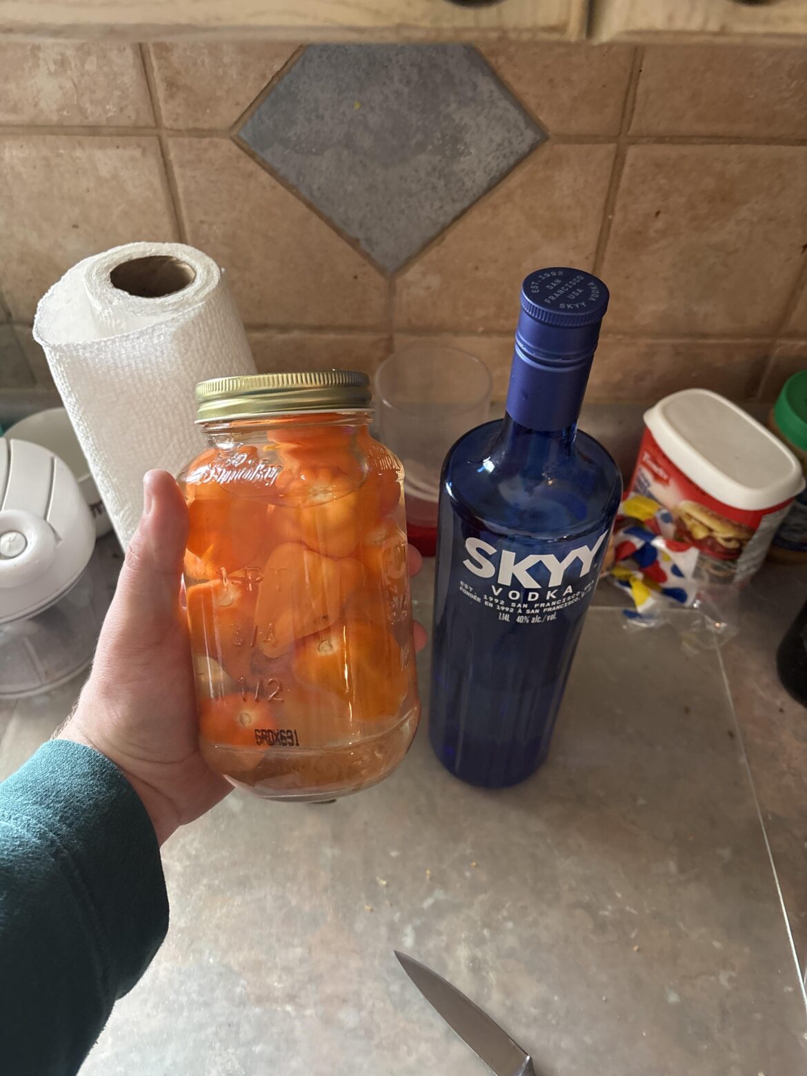 Spicy vodka experiment