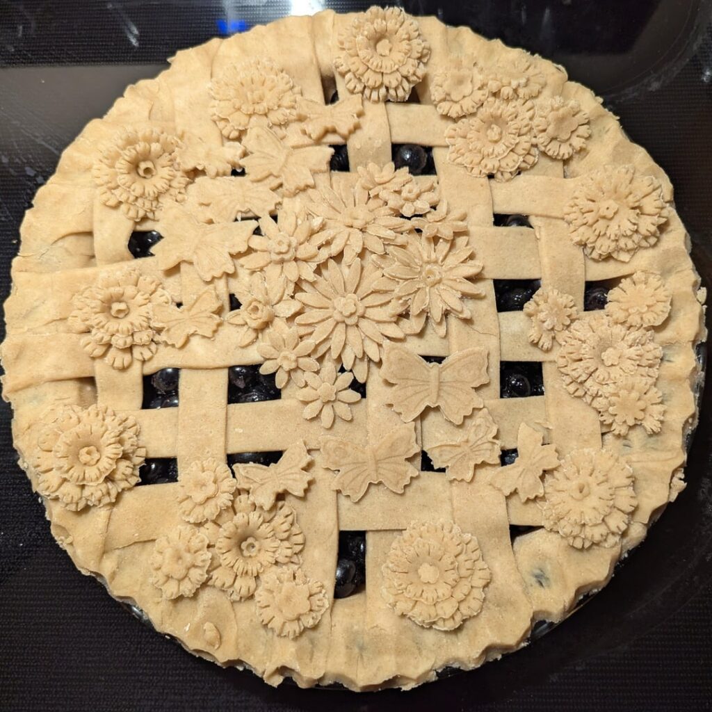 My first blueberry pie.