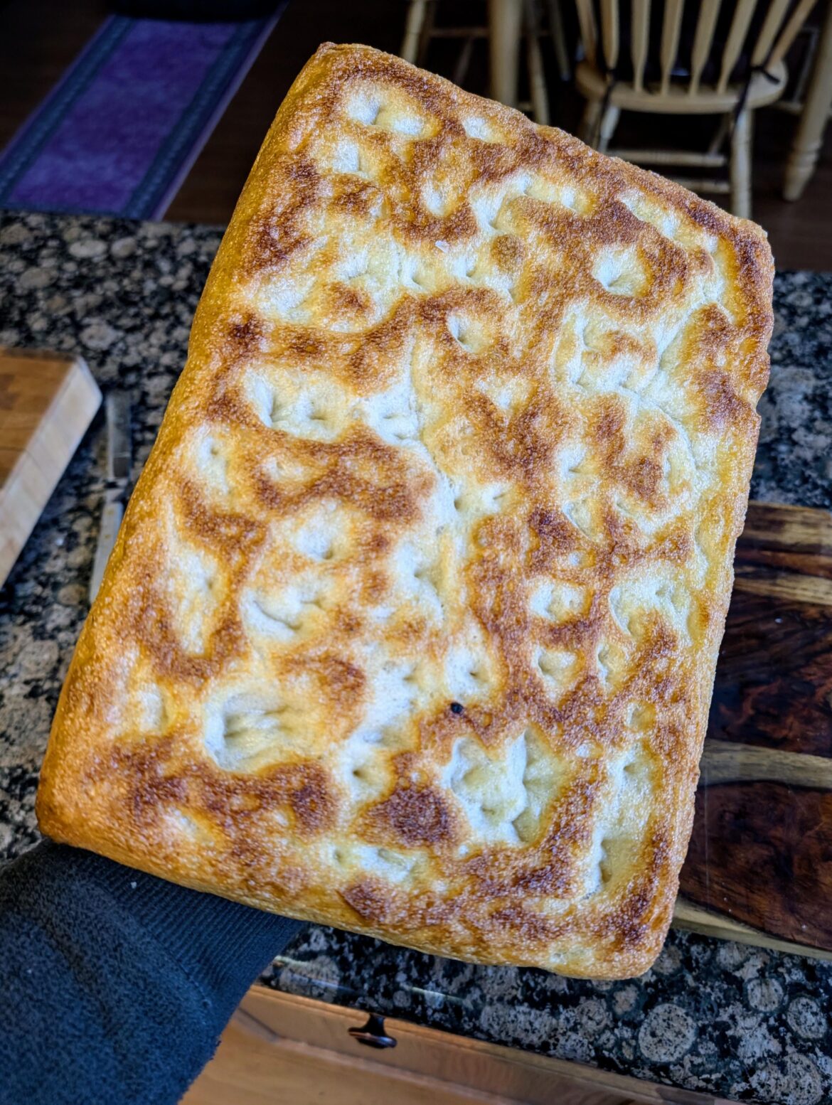 My focaccia bottom