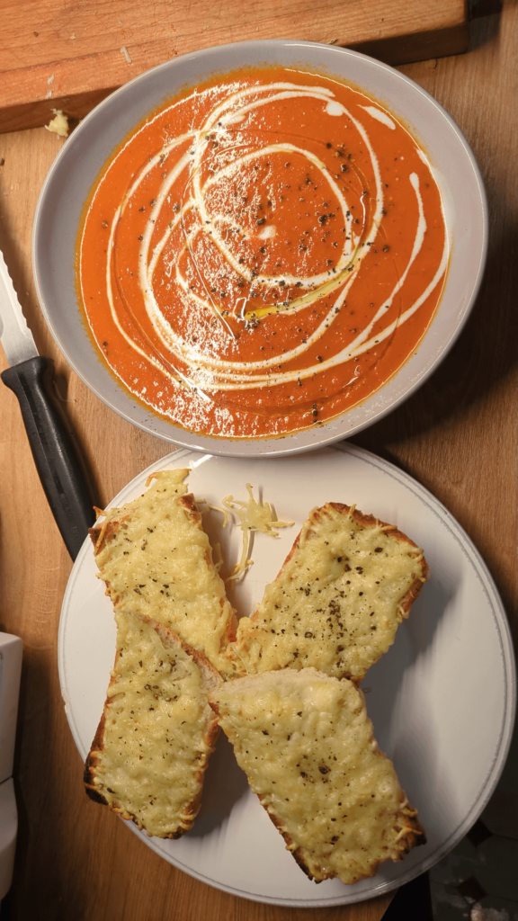 Slow roasted tomato and red pepper soup