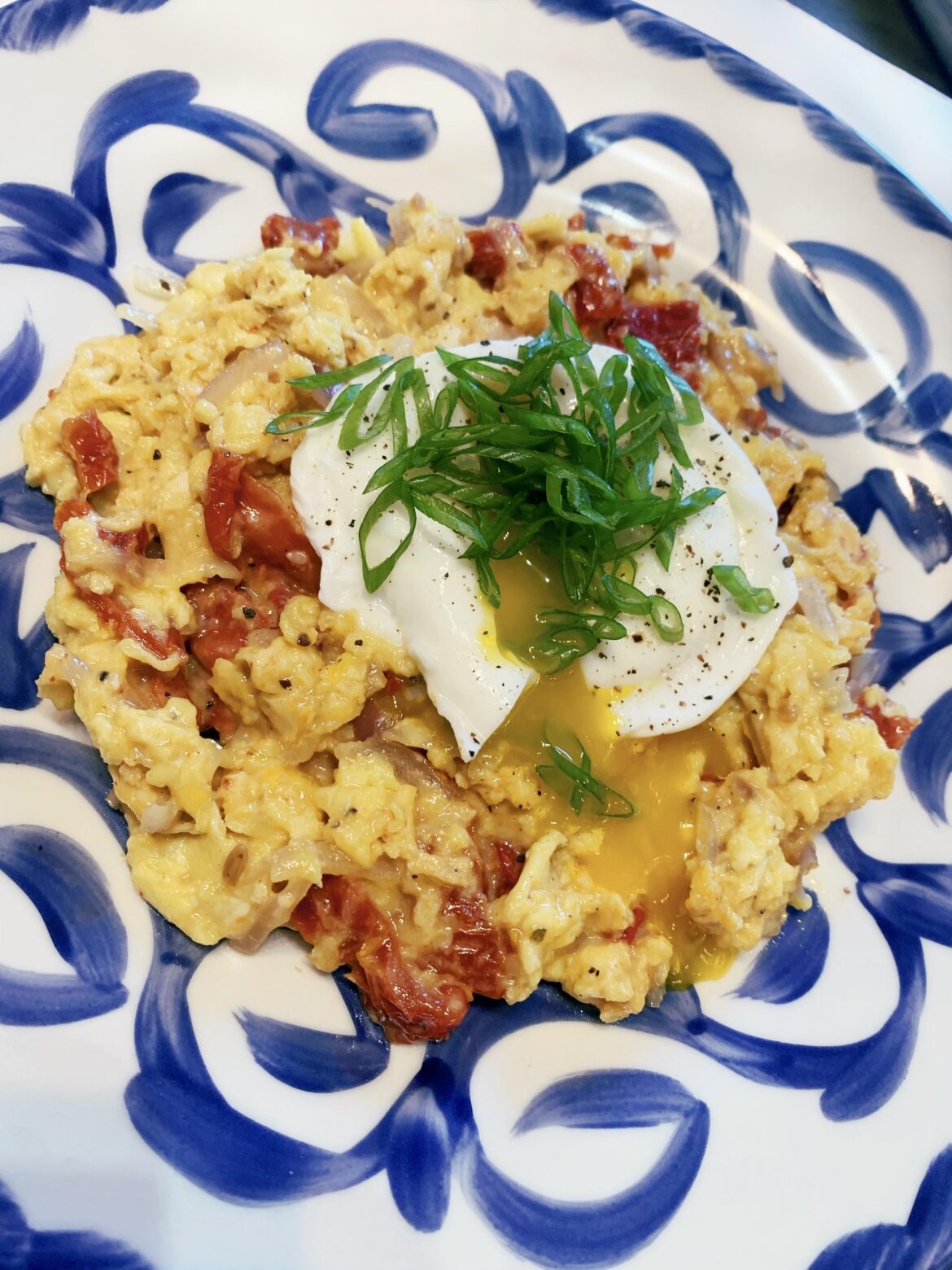 Put an egg on my eggs because I didnt want to leave a lone boi in the carton