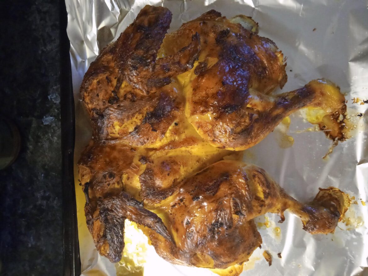 Roasted piri-piri chicken