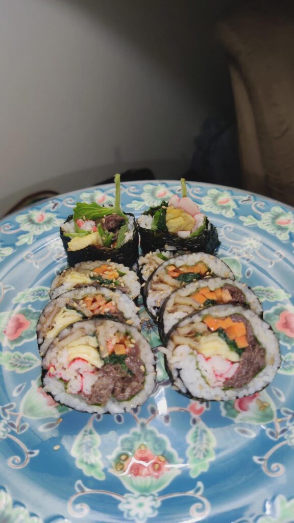 First time making Bulgogi Kimbap (불고기 김밥)