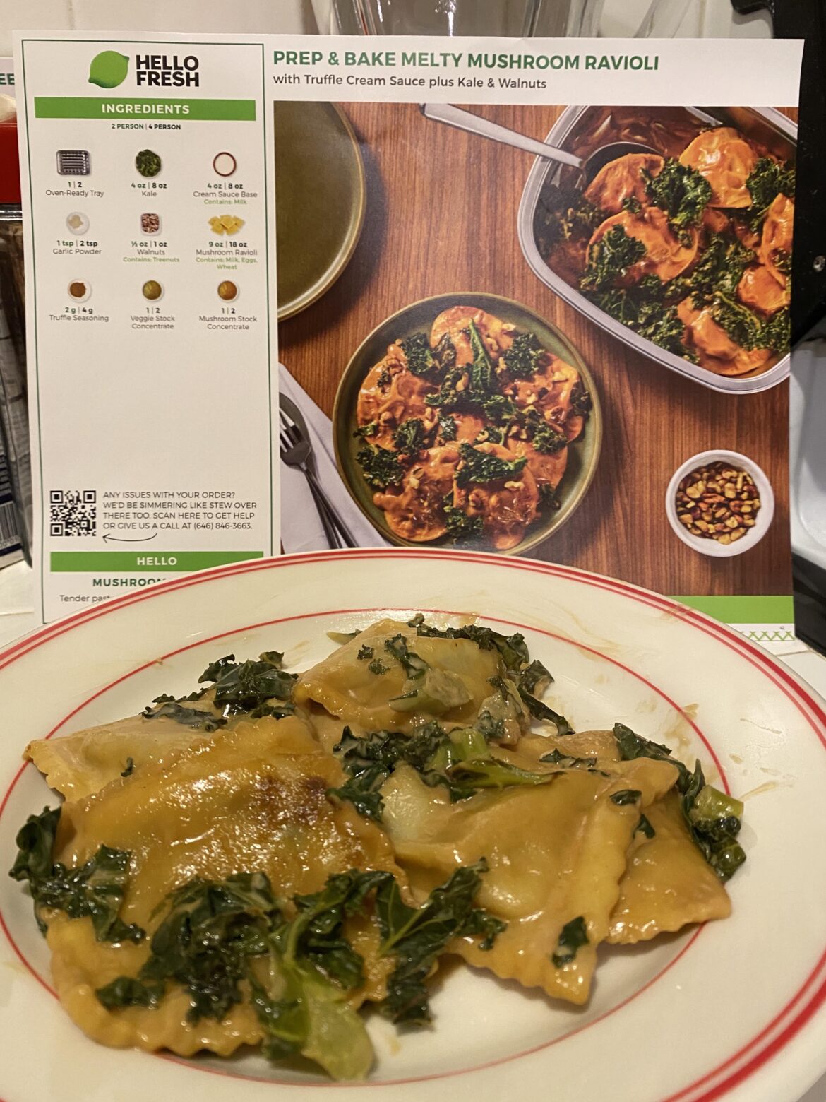 Not the most appetizing looking dish. Melty Mushroom Ravioli