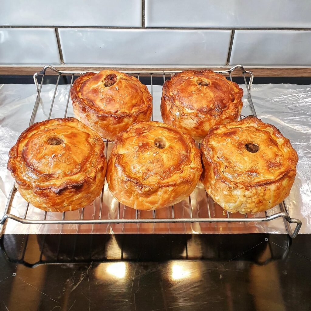 Here they are, the hand raised Pork Pies.