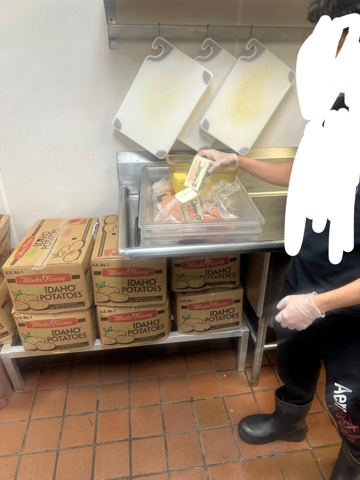 Corporate kitchen, large chain. Buddy gets not only more hourly than anyone else (except his father) he also gets full time. No one here gets full time anymore.  He also tried to buck on me when I told him that he’s being an idiot. You can’t lay your raw butter on top of the salmon in thawing….