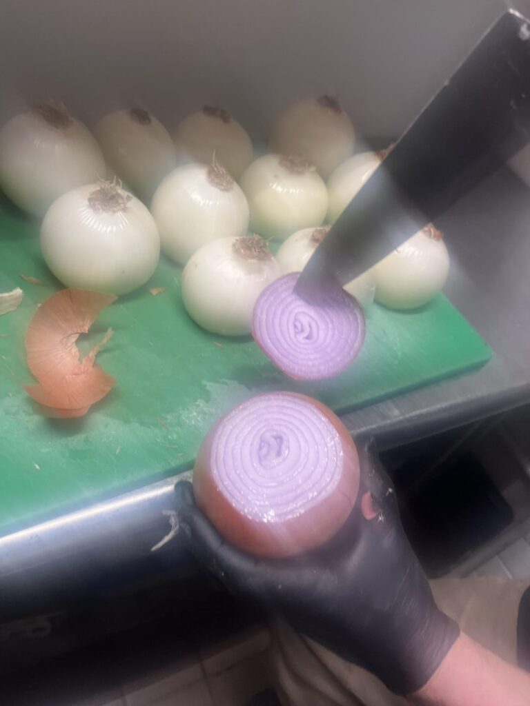 Red inside yellow outside